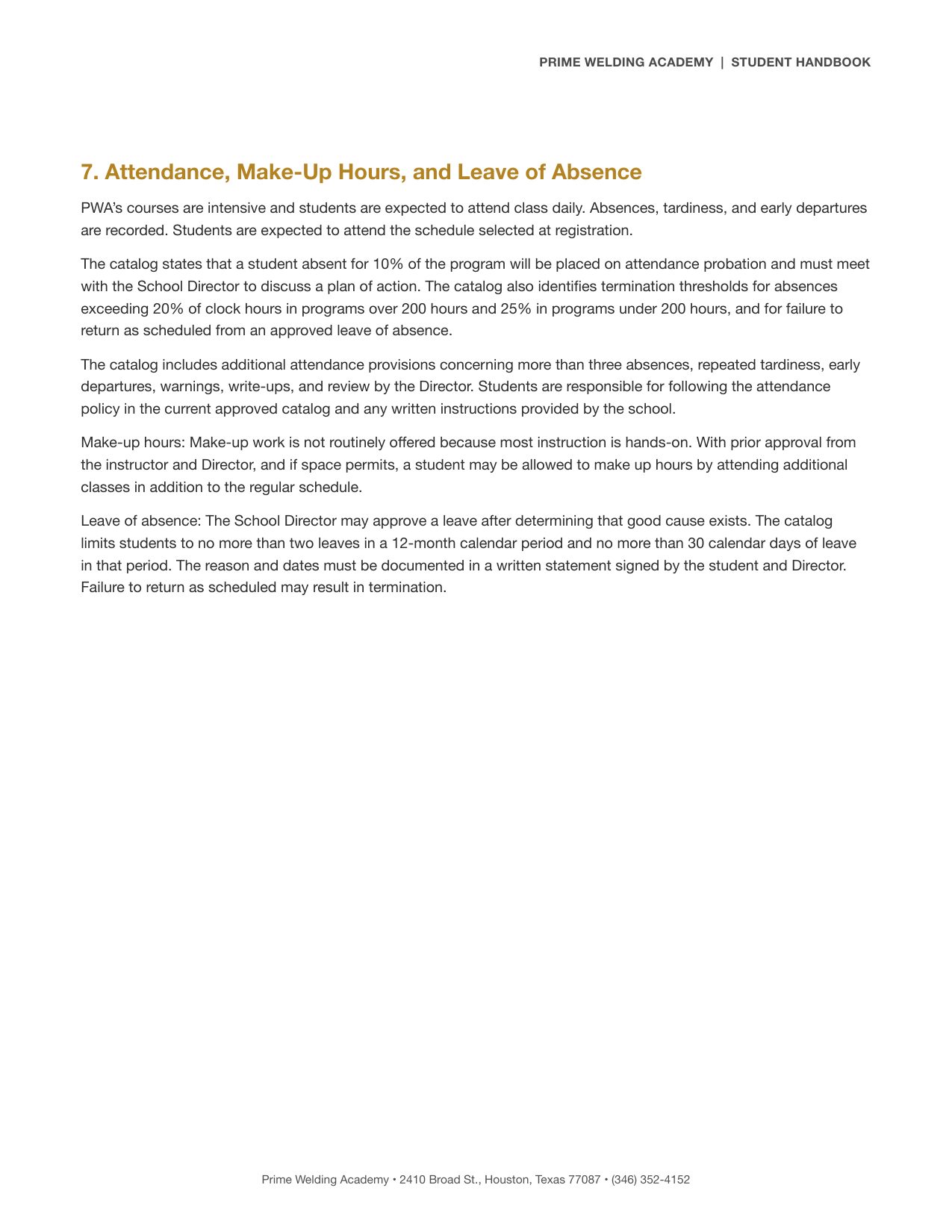 Student Handbook, page 7