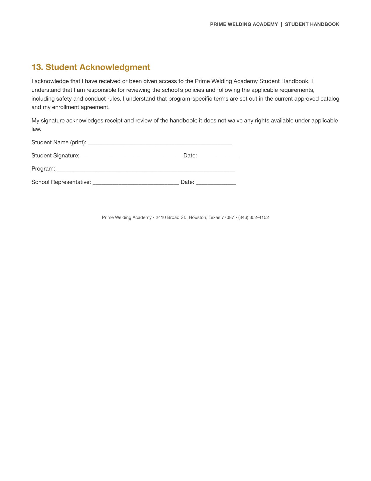 Student Handbook, page 12